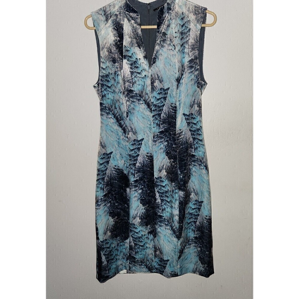 NWT Ellie Tahari Sz 8 Aberdeena Blue Velvet Dress Stratus $148